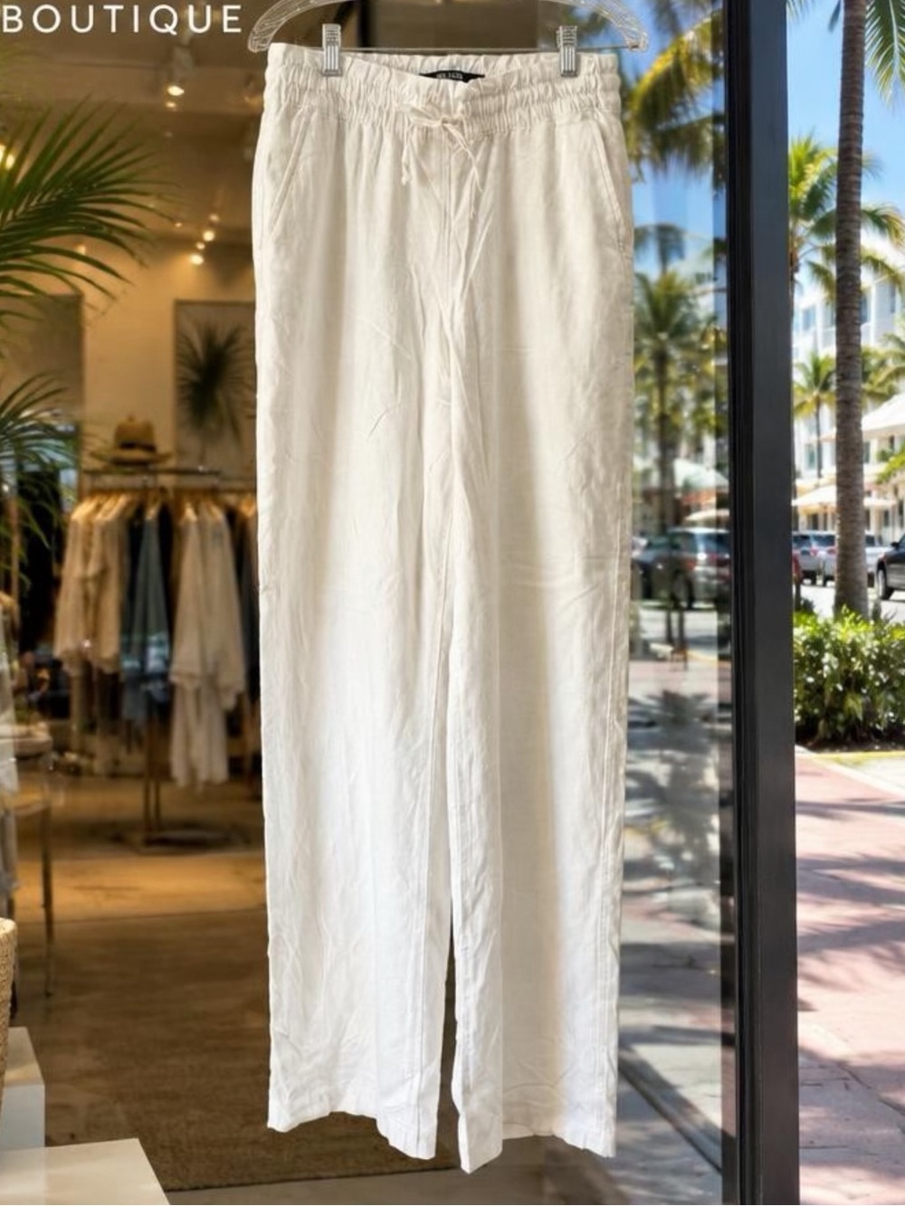 Hollister NWT White Linen Drawstring Pants